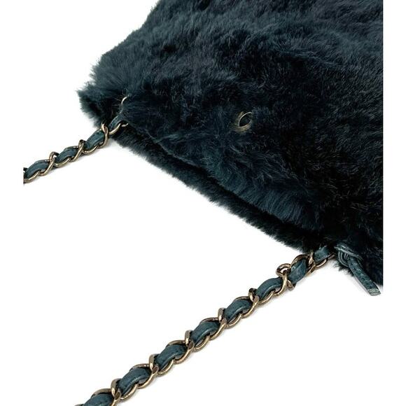 CHANEL Green Fur Chain Shoulder Bag A-A13229 - Picture 6 of 10